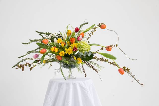 arrangement floral de courbe de Hogarth