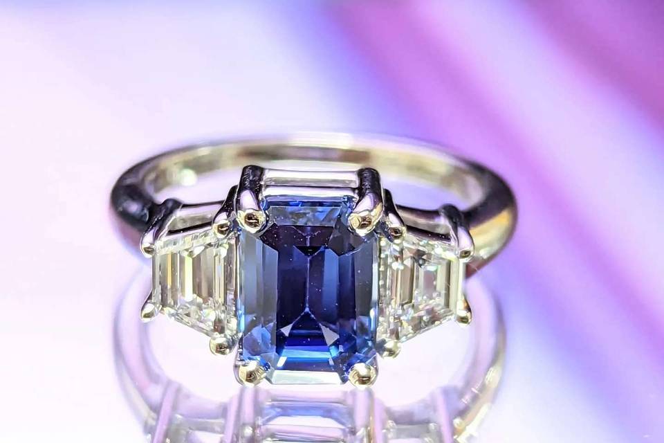 Custom 2.18ct. sapphire ring