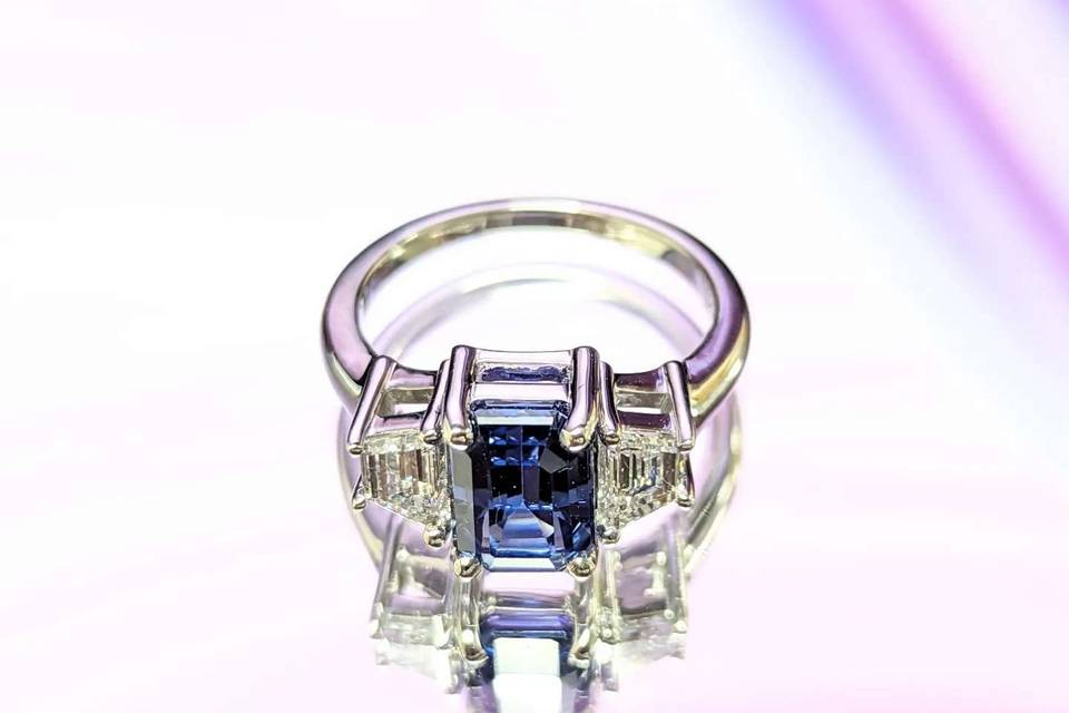 Custom 2.18ct. sapphire ring