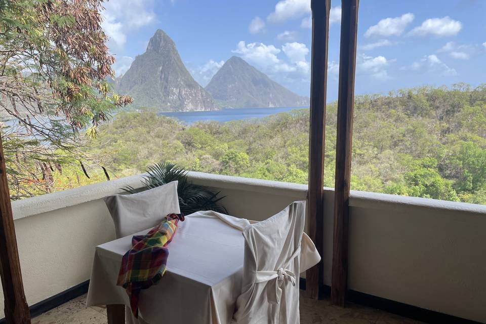 In-room dining St. Lucia