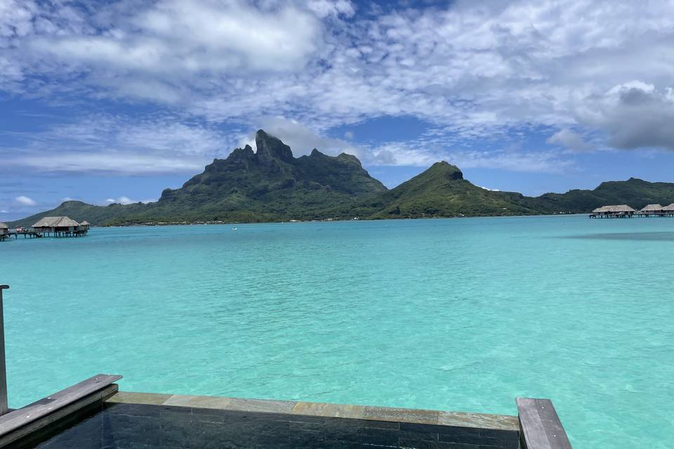 Overwater pool in Bora Bora