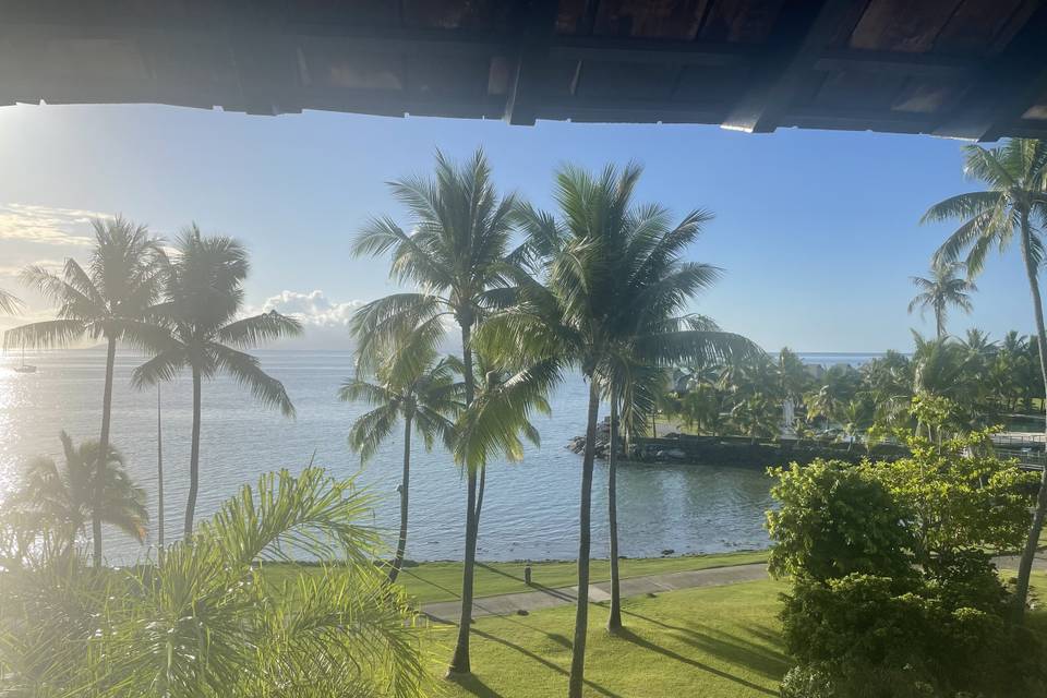 View from bed in Papeete