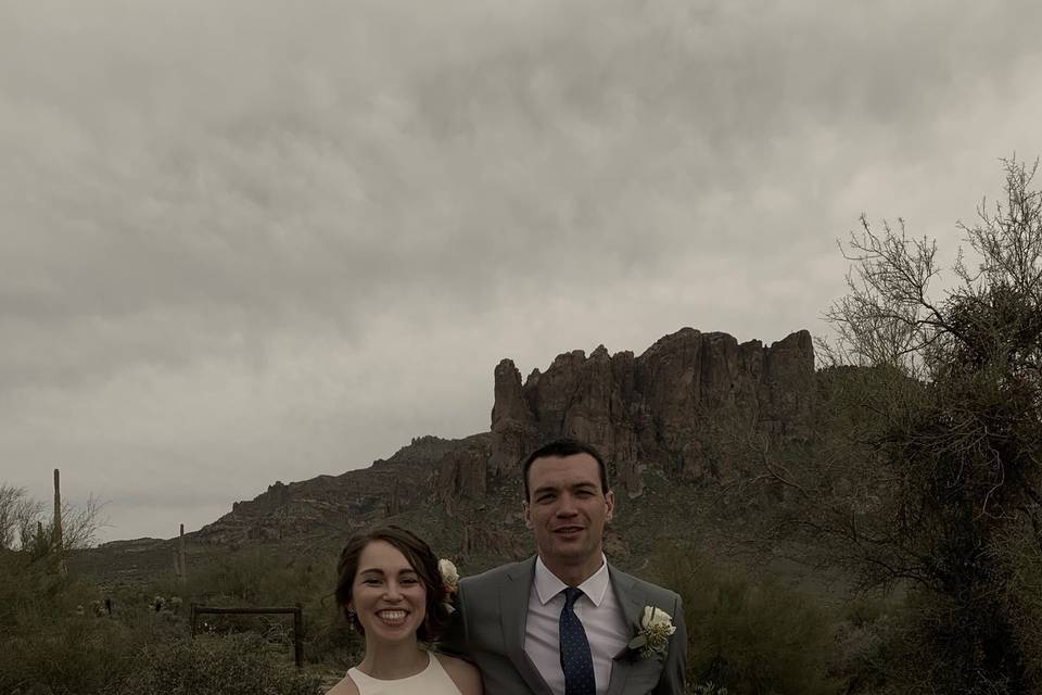 Superstition mountain wedding