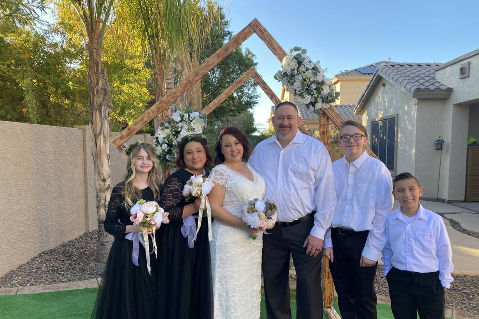 Backyard Family Wedding