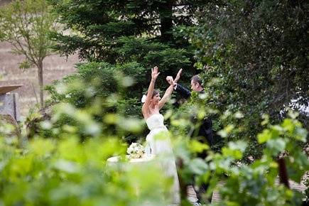 Wedding venue and mountain backdrop