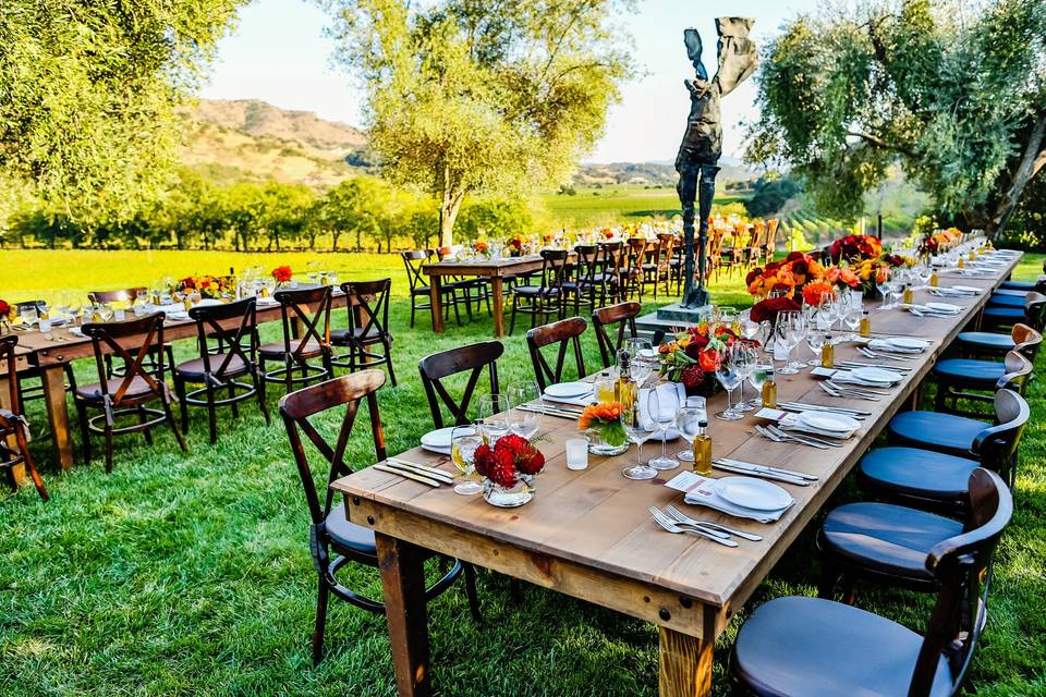 Napa valley custom events