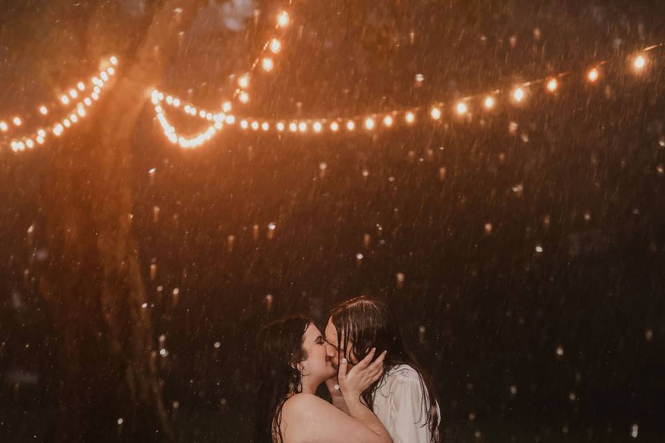 In love and enjoying rain