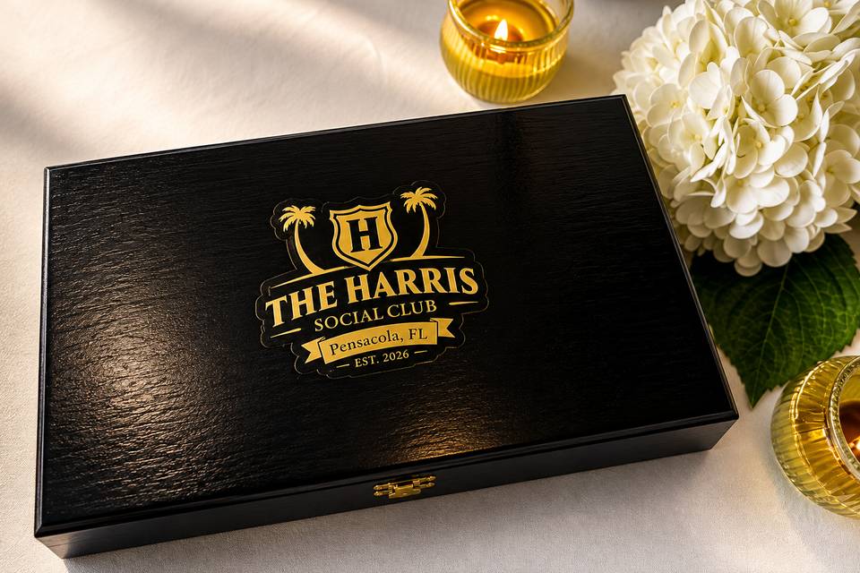 Engraved Cigar box for Groom