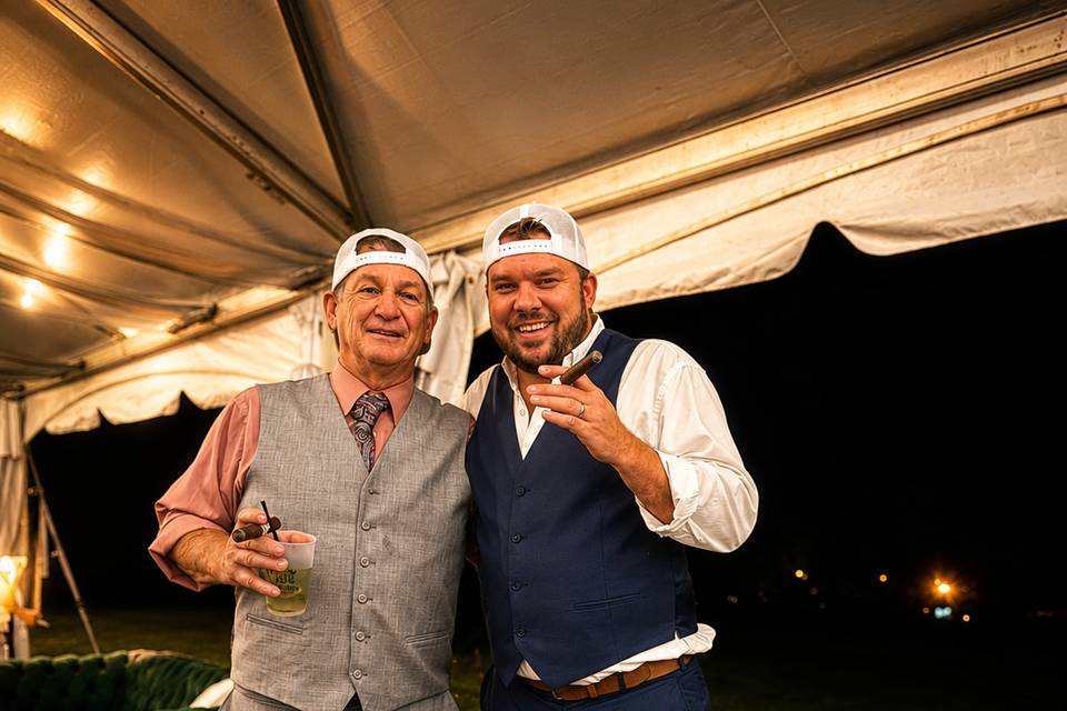 Happy Guests enjoying a cigar