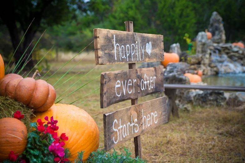 Happily ever after signage