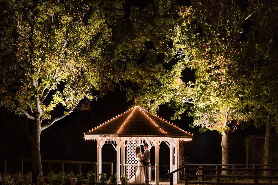 Gazebo with twinkly lights