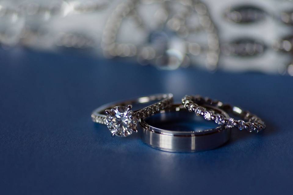 Wedding bands and ring