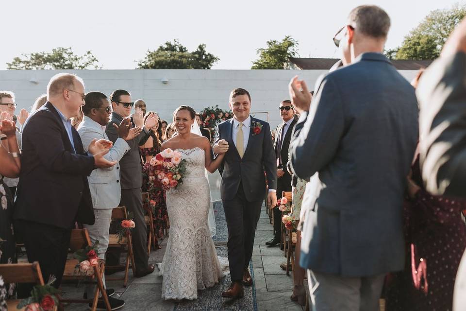 Ceremony at Audrey's Farmhouse