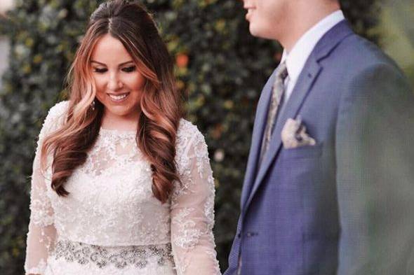 The bride and groom