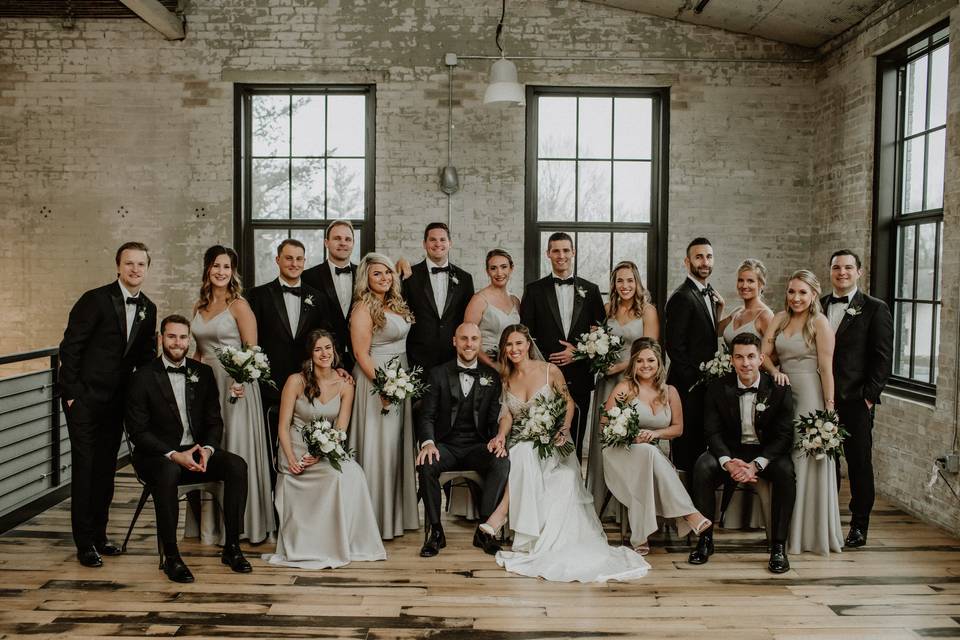 Bridal Party in The Grainery