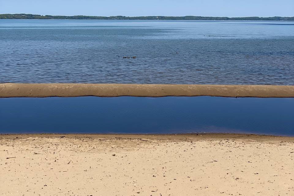 Private beach frontage