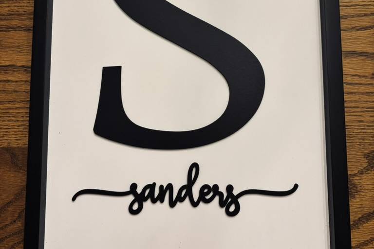 Initial, last name sign
