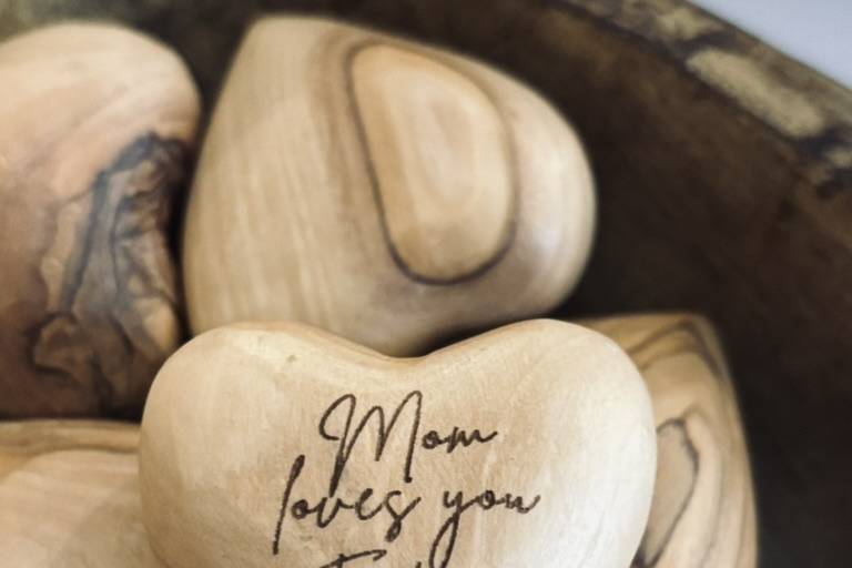 Olive Wood Heart
