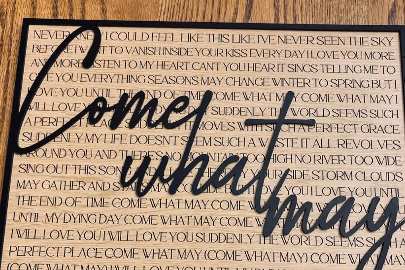Wedding Song Lyrics Sign