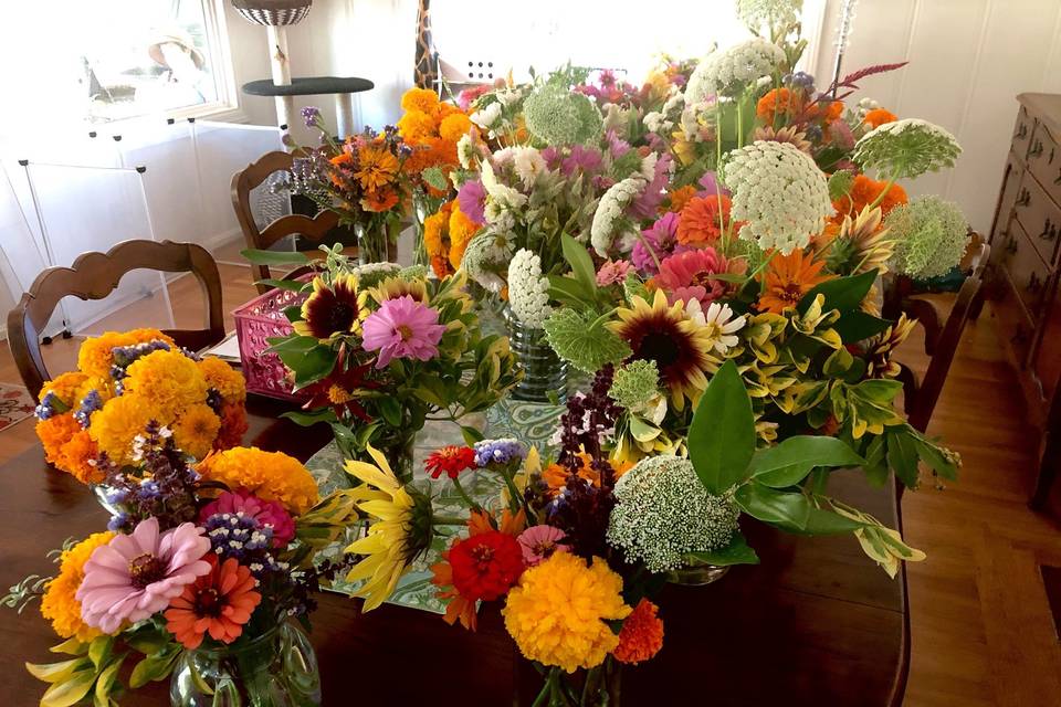 Farm fresh bridal bouquet