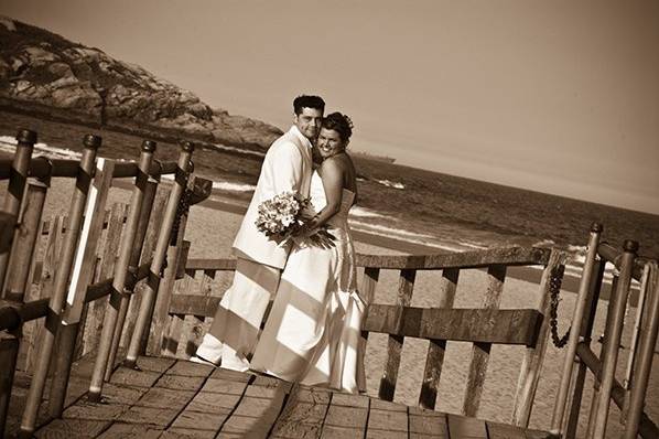 Bass Avenue Bridge with Bride and Groom