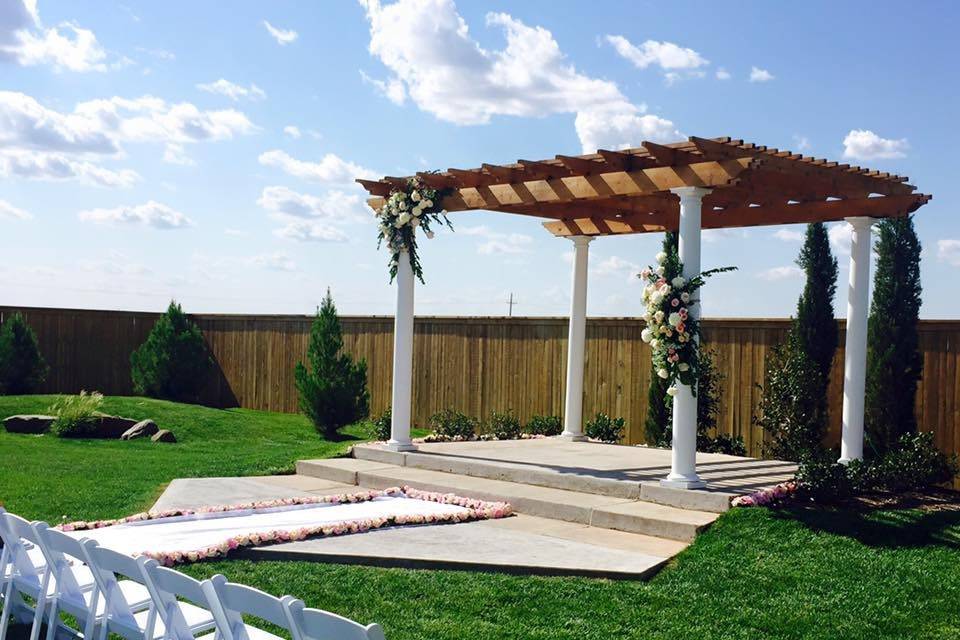 Pergola for wedding ceremony