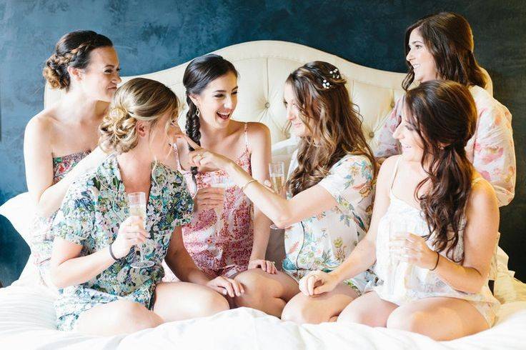 Bride and bridesmaids