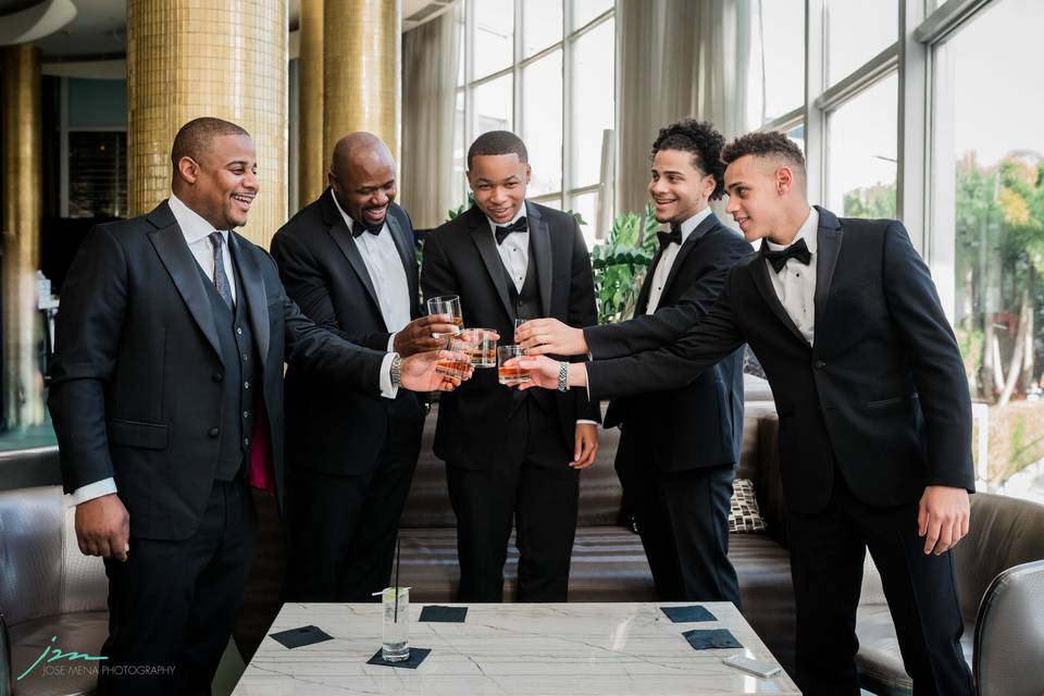 Groom and groomsmen