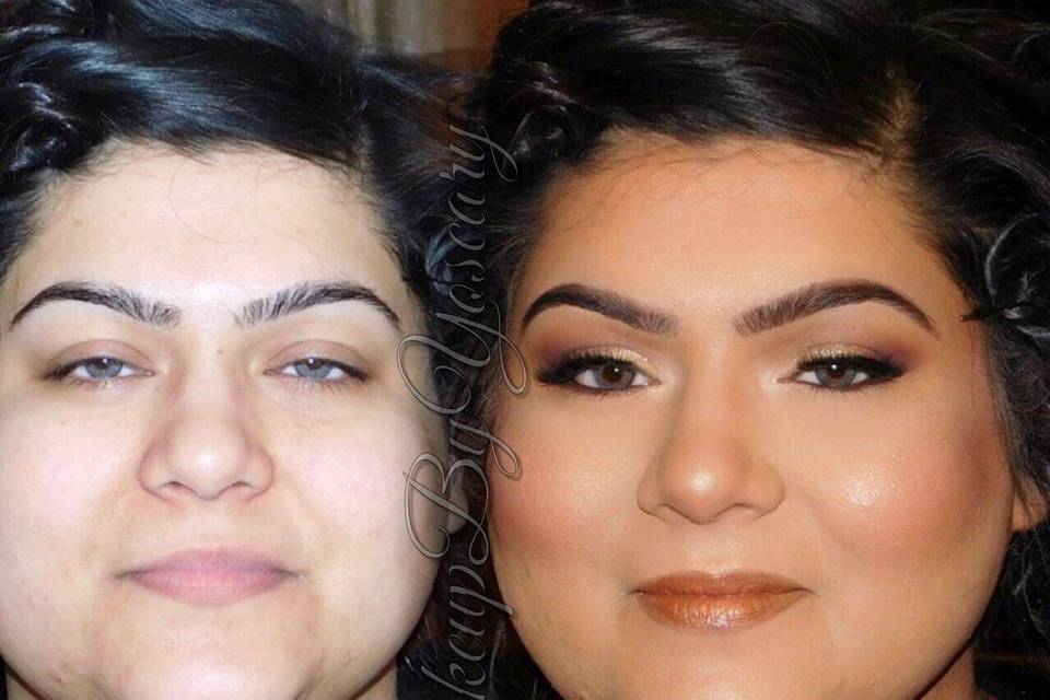 Airbrushed bridal trial