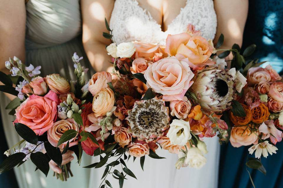 Rustic Peach & Pink Charlottesville Virginia Farm Wedding