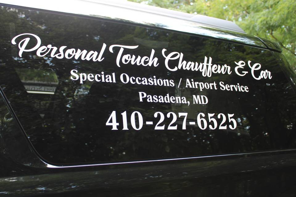 Personal Touch Chauffeur and Car