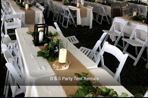 White event tent discount rental