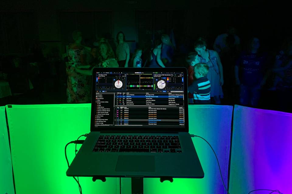 DJ Facade with Uplights