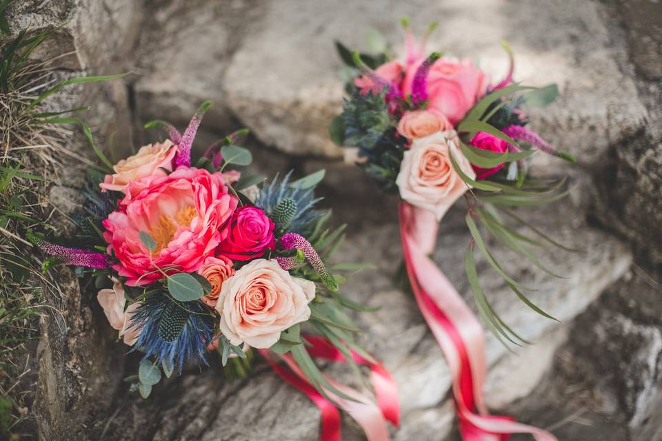 Rainbow wedding tuscany