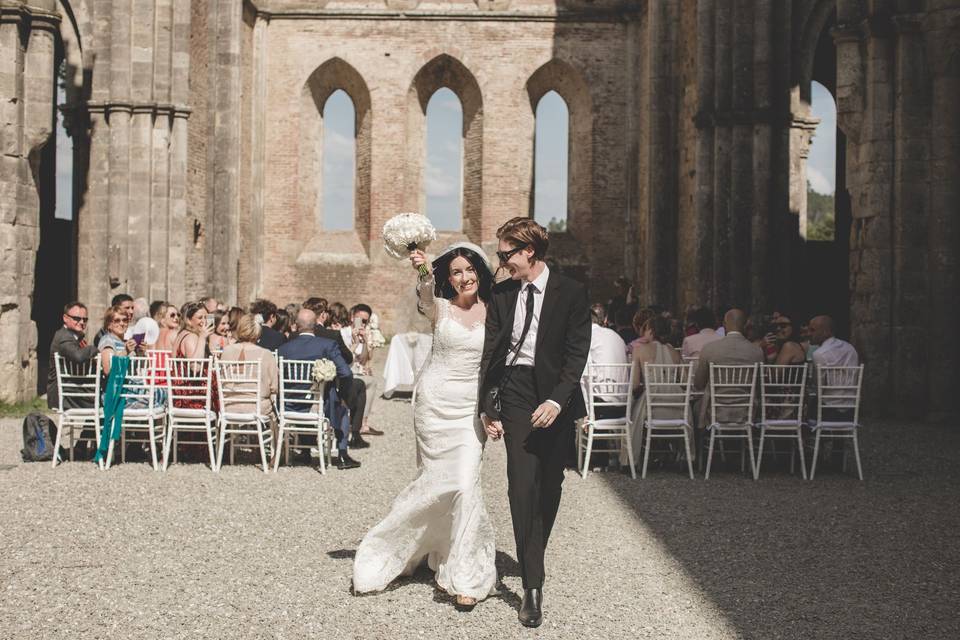 Wedding ceremony San Galgano