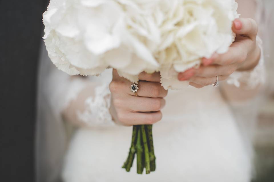 White Hydrangeas bouquet