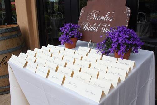 Place card table setting