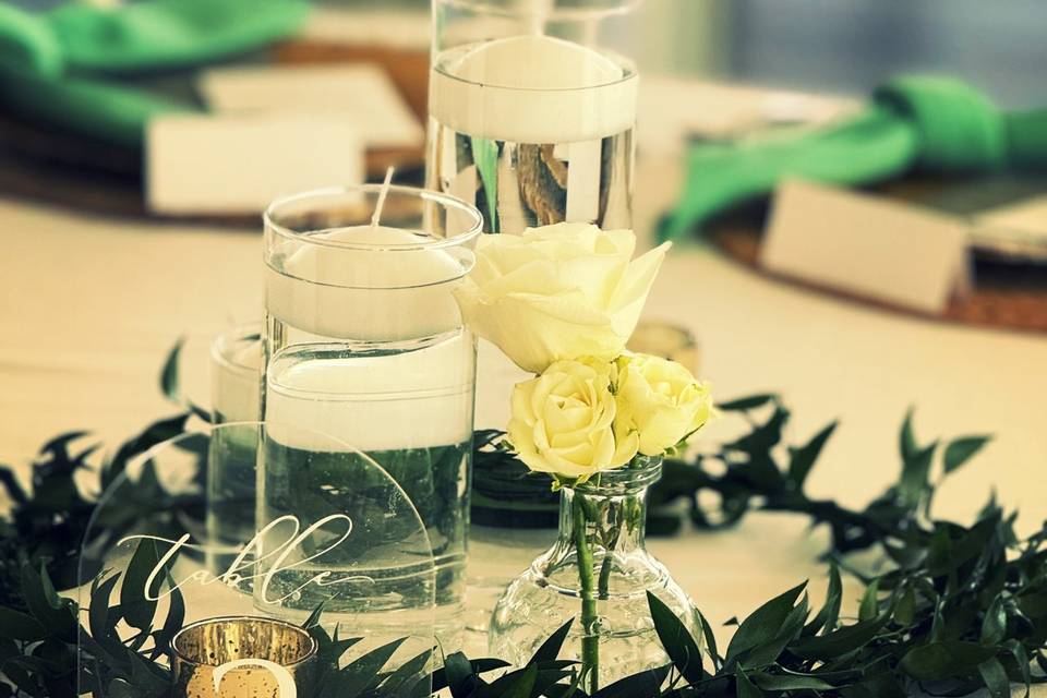 Candles centerpieces