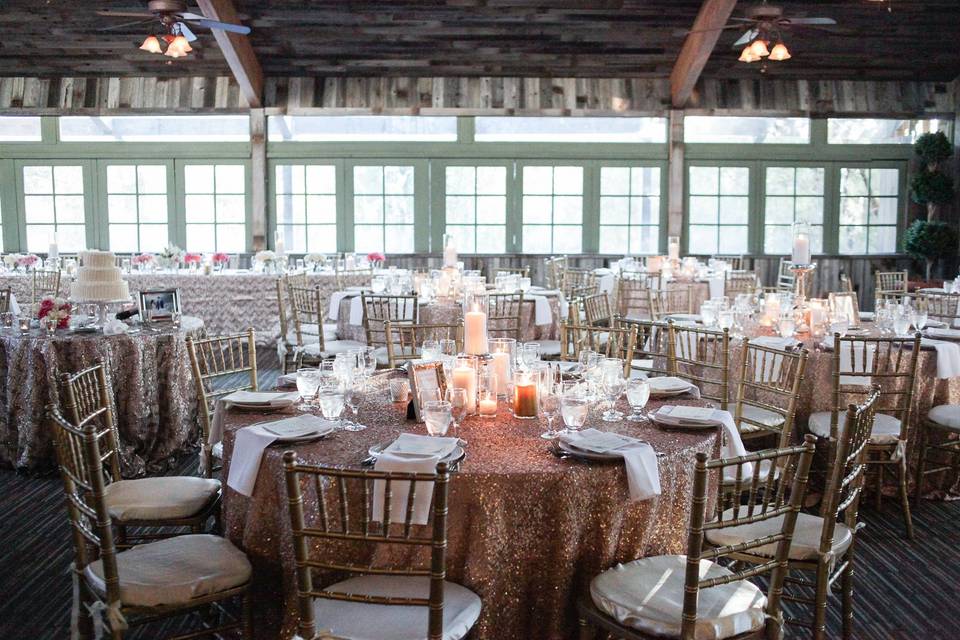 Shimmery, sparkly and drenched in warm candle light describes the absolutely charming and playful celebration of Liz and Austin!  We loved being a part of their dreamy wedding, captured beautifully by Alders Photography at Calamigos Ranch in Malibu!