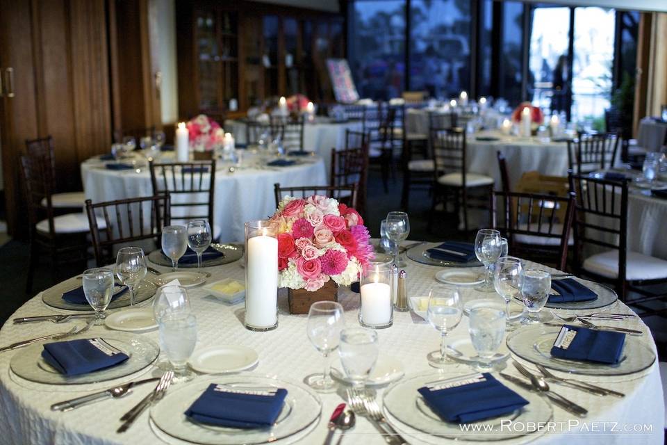 It was such a joy to be a part of Heidi and Kevin's wedding at California Yacht Club in Marina Del Rey! Heidi's choices were spot on, with a truly beautiful Nautical wedding Theme, mixing in bold pops of Pink. Big Thanks for the stunning work of Robert Paetz Photography!!