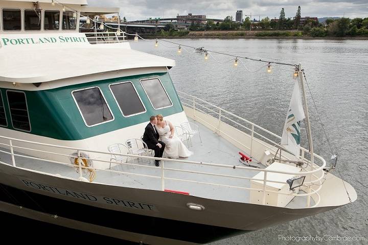 Bride & Groom on the bow