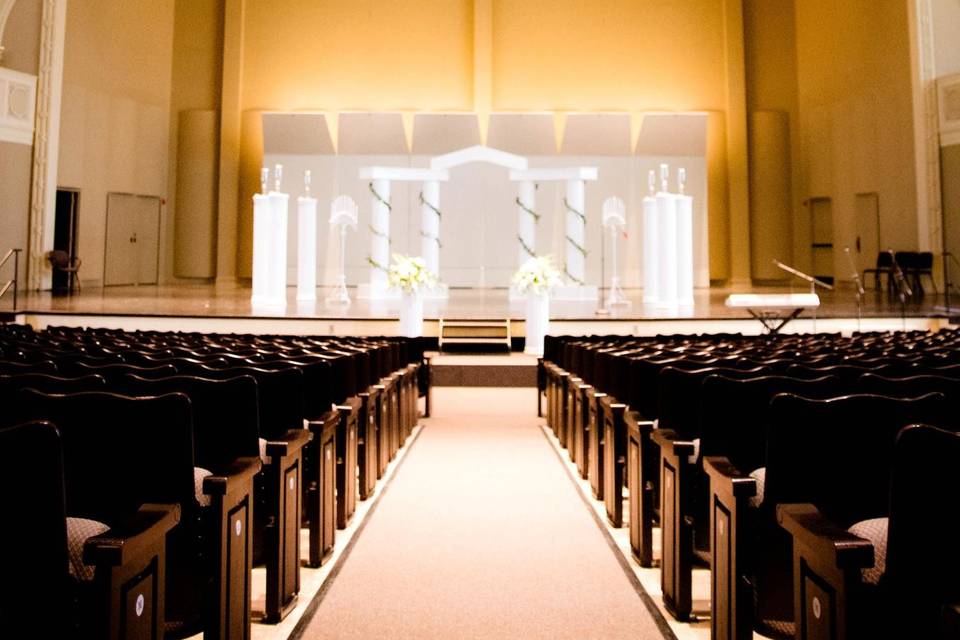 Indoor wedding ceremony