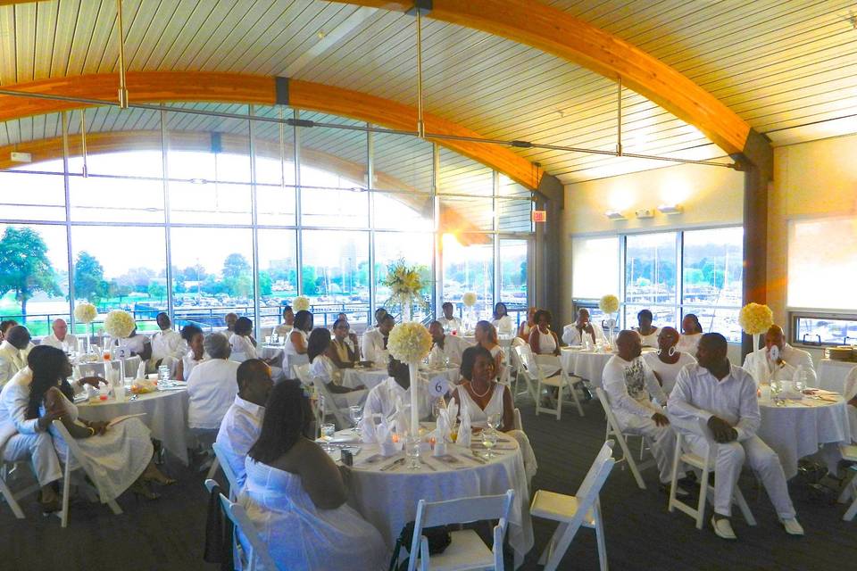 Reception area with guests