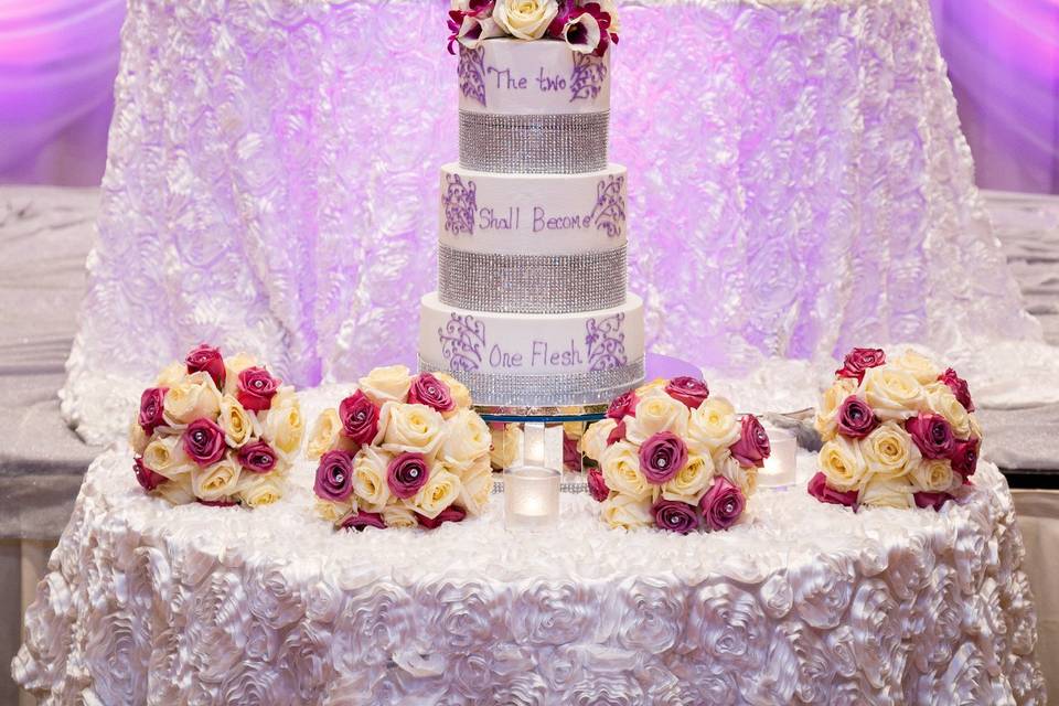 Wedding cake display