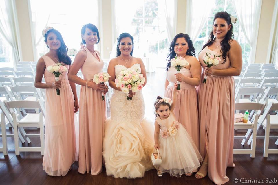 Bride and her ladies