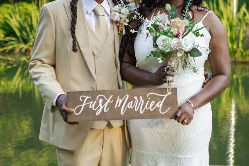 J & E  Just Married
