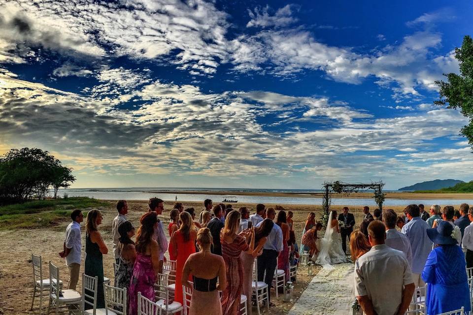 A beach wedding