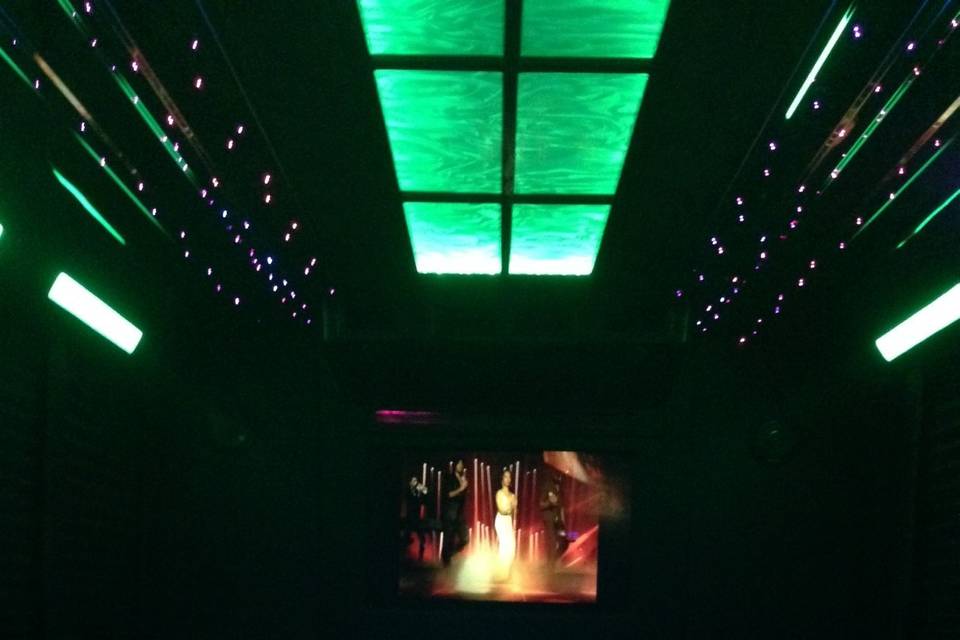 Green lights in limo
