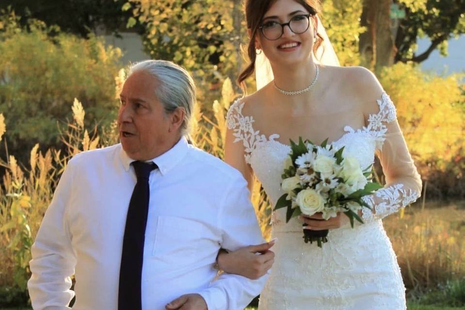 Father and bride