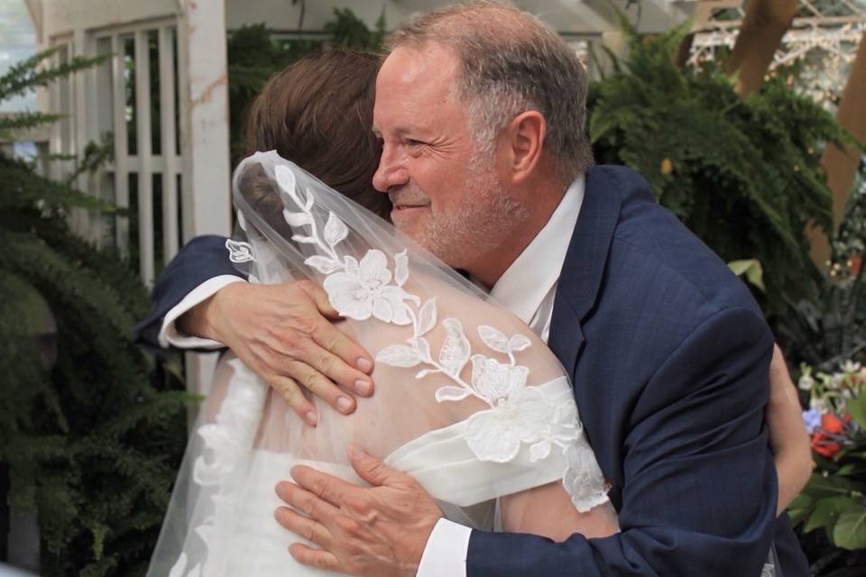 Bride and father